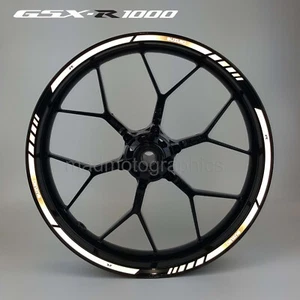 GSX-R1000 decalcomanie ruota moto riflettenti adesivi cerchio per suzuki gsxr 1000 - Foto 1 di 5
