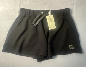 Ramy Brook Benny Jogger Shorts Women’s XS Stitched Hearts NWT Black - Picture 1 of 8