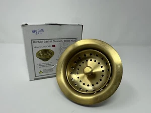 Colador de canasta de latón Kingston Tacoma K111BBB latón cepillado fregadero drenaje caja abierta - Imagen 1 de 6