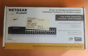 Netgear ProSAFE 24-Port 10/100Mbps Fast Ethernet Switch JFS524 - New/Sealed - Picture 1 of 7