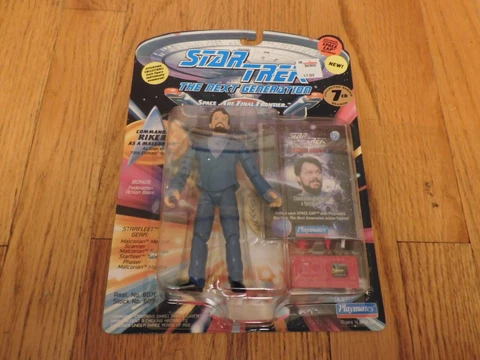 Vintage Playmates Star Trek TNG 7th Season Riker Malcorian Figure MOC NRFB Cover