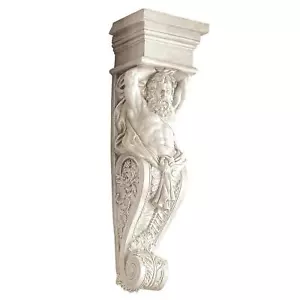 Design Toscano Telamon Wall Sculpture, Antique Stone, 24.00 x 51.00 cms - Picture 1 of 5