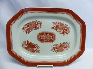 Spode Copeland Fitzhugh Red 16-5/8" Large Platter with Wear BBQ, Roasts, Turkey - Picture 1 of 6