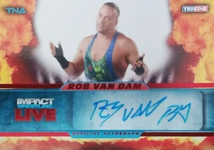 TNA Impact Live 2013 ROB VAN DAM Auto Card RED L21 4/5 TriStar Short Print - Picture 1 of 3