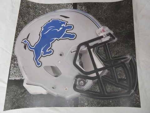 DETROIT LIONS HELMET NFL Fathead Wall Graphics 11" x 9"  (Poster/Sticker) Cover