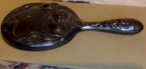 Espejo tocador antiguo plateado. Arte plata sin estampar. Finales de 1800. - Imagen 1 de 6