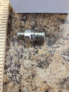 SS Push-to-Connect Tube Fitting Straight Adapter for 6 mm Tube OD, 1/8 BSPT - Picture 1 of 4