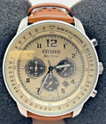 Citizen Eco-Drive Weekender Chrono Stainless Leather Quartz Watch - CA4500-08X