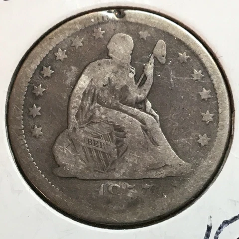 1857   Liberty Seated Quarter Cover