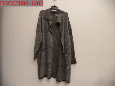 NWT- Joseph A Women's Plus Size Charcoal Combo Open Front Long Cardigan, Size 2X - Image 1 of 4