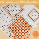 Kinder Memory Match Schachspiel aus Holz interaktives Lernspielzeug 3 Stufen