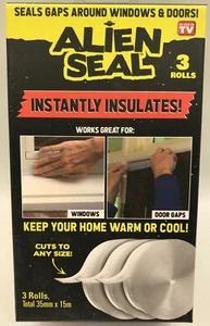 Alien Seal Insulation Tape (3 Per Pack) - Brand New - Door Window Draft Seal - Picture 1 of 2