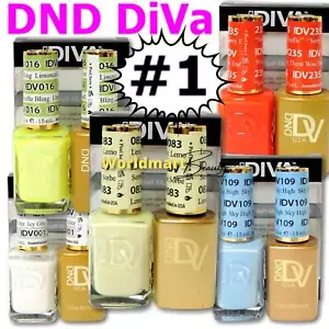 DND DIVA Gel Nail Polish 0.5oz LED/UV Color Gel DV001 to DV120 /Color Part #1 - Picture 1 of 130