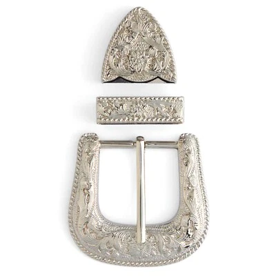 Western Floral Belt Buckle Set 1-1/2" 1881-02 by Tandy Leather  - Image 1 of 2