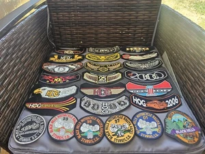 Vtg Harley Davidson Owners Group Merchandise HOG & Sturgis Patches Pre Owned - Photo 1/19