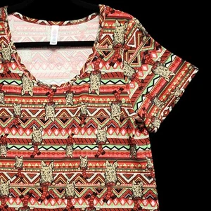 Lularoe Scottish Terrier Classic T Shirt Womens L Red Christmas Dog NEW w/ Tag - Picture 1 of 9