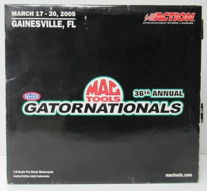 RARE 2005 Action Mac Tools Gatornationals 1:9 Pro Stock Bike-NO RIDER 1 of 504 - Picture 1 of 18