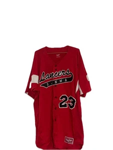 Omaha Lancers Baseball Jersey Mens Large Red Vintage Rawlings Made in USA 23 - Picture 1 of 5