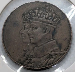 1939 Canada King George VI Royal Visit Bronze Medal - Imagen 1 de 2