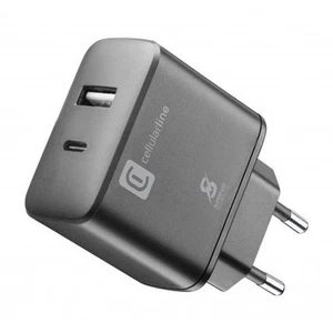 Cellular Line Chargeur Double Super Rapide 25W USB Et USB-C Pour Samsung - Zdjęcie 1 z 1