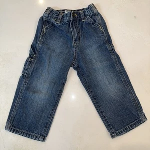 Jeans OshKosh B’gosh bambino taglia 24 mesi ragazzo pantaloni denim falegname - Foto 1 di 6