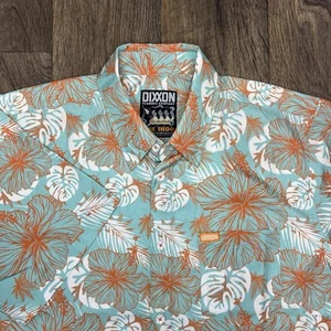 Dixon Flannel Company Short Sleeve Button Up Shirt Men’s LARGE Floral - Picture 1 of 11