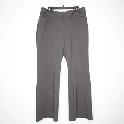 Calça Alfani cinza bootcut cintura alta com bolsos - 14. Poliéster/rayon/elastano - Imagem 1 de 2