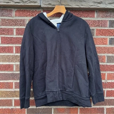 Basic Editions Black Sherpa Lined Full Zip Up Hoodie - Image 1 of 3