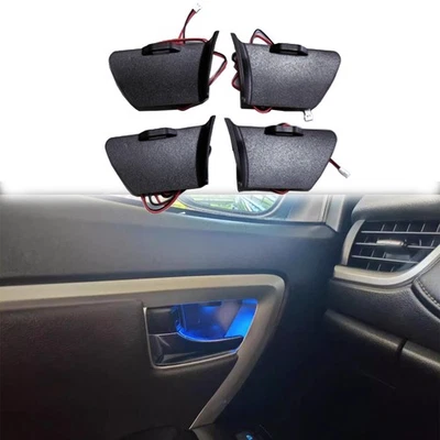 Juego de 1 luces LED para manija de puerta interior luz azul para Toyota Hilux 2015-2021 Foto 1 de 4