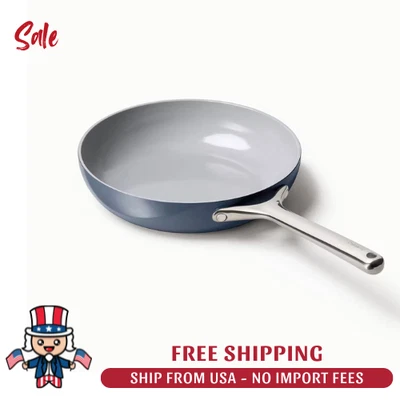 Caraway Home Frying Pan - 14.57"L x 7.87"W x 2.52"H - 550F - Color: Navy