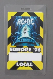AC/DC backstage pass laminated Europe Tour '96 LOCAL - AUTHENTIC ! - Picture 1 of 2