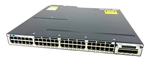Cisco Catalyst WS-C3750X-48PF-S 48 PoE+ 1G SFP+ Module C3KX-PWR-1100WAC x 2 (BH) - Picture 1 of 6