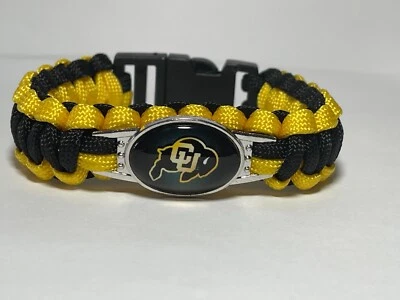 Pulsera Colorado Buffaloes NCAA Paracord NUEVA Foto 1 de 2