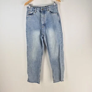Thrills denim jeans womens 12 blue cotton paige mom high rise tapered 106044 - Picture 1 of 12