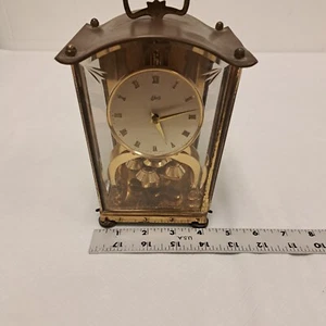 Orologio vintage ottone Schatz #53 mensola o mantello 400 giorni Germania - non testato senza chiave - Foto 1 di 17