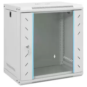 Armadio di rete 12U montaggio a parete 19 pollici IP20 rack di archiviazione compatto 20,9x15,7x23,6 - Foto 1 di 8