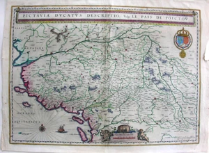 Le Pais de Poictou de l’Atlas de Blaeu. Pictaviae Ducatus Descriptio. XVIIè s. - Picture 1 of 2
