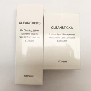200pcs Cleaning 1.25/2.5mm Clean Stick LC/MU/MT/SC/FC/ST Adapter Cleaning Sticks - Afbeelding 1 van 9