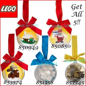 LEGO Christmas Bauble Sets GET ALL 5 ITEMS Discontinued NEW & SEALED - Picture 1 of 24