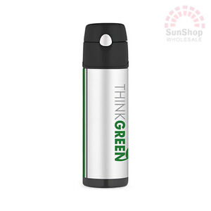 100% Genuine! THERMOS Intak Hydration 530ml Insulated Drink Bottle Think Green!