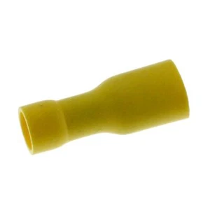 25x Flat receptacle fully insulated 4-6mm² Yellow for flat plug Brass tinned - Picture 1 of 3