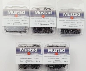 Ganchos para mostaza a granel - Signature Fly Salmon Single SL73UBLN-1 (lote de 5 paquetes/250 piezas) - Imagen 1 de 5