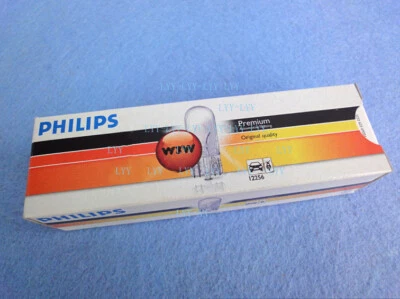 10pcs ORIGINAL PHILIPS 12256 W3W 12V3W W2.1×9.5d T10 premium signaling lamp bulb - Image 1 of 3