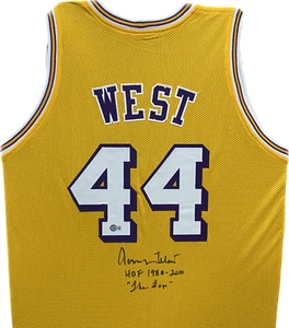 Jerry West Signed Autographed Jersey Beckett Authentic HOF 1980-2010 The Logo - Picture 1 of 1