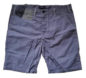 Pantalones Cortos PAUL SMITH Azul Cuadros Finos Chino Algodón Para Hombre 32 - Imagen 1 de 8