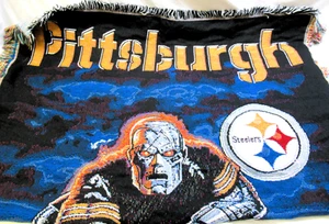 Pittsburgh Steelers Arazzo Lancio Coperta Nord Ovest Vintage NFL - Foto 1 di 3