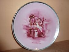 WOOD & SONS CHINA 24.7CM PLATE-PUCE PAINTING OF MRS GAMP BY FIRESIDE SIGNED HOFF