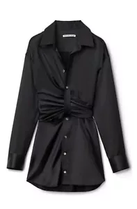 Alexander Wang Black Button-Up Minidress size 4 - Picture 1 of 12
