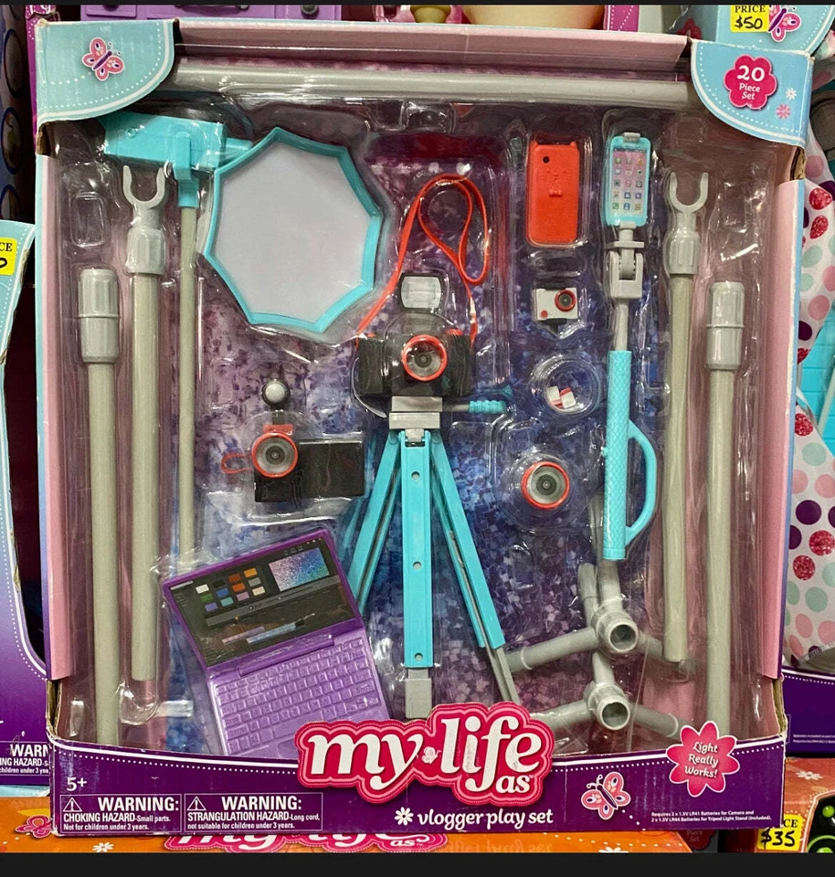 My Life as Vlogger Play Set for 18" Doll 20-piece Toy With Accessories 5