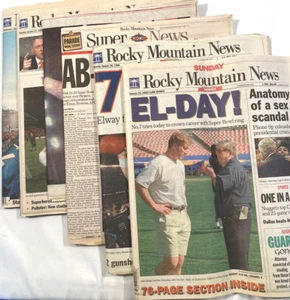 1998 Superbowl Win Zeitung Lot 6 mit den Denver Broncos - Bild 1 von 7